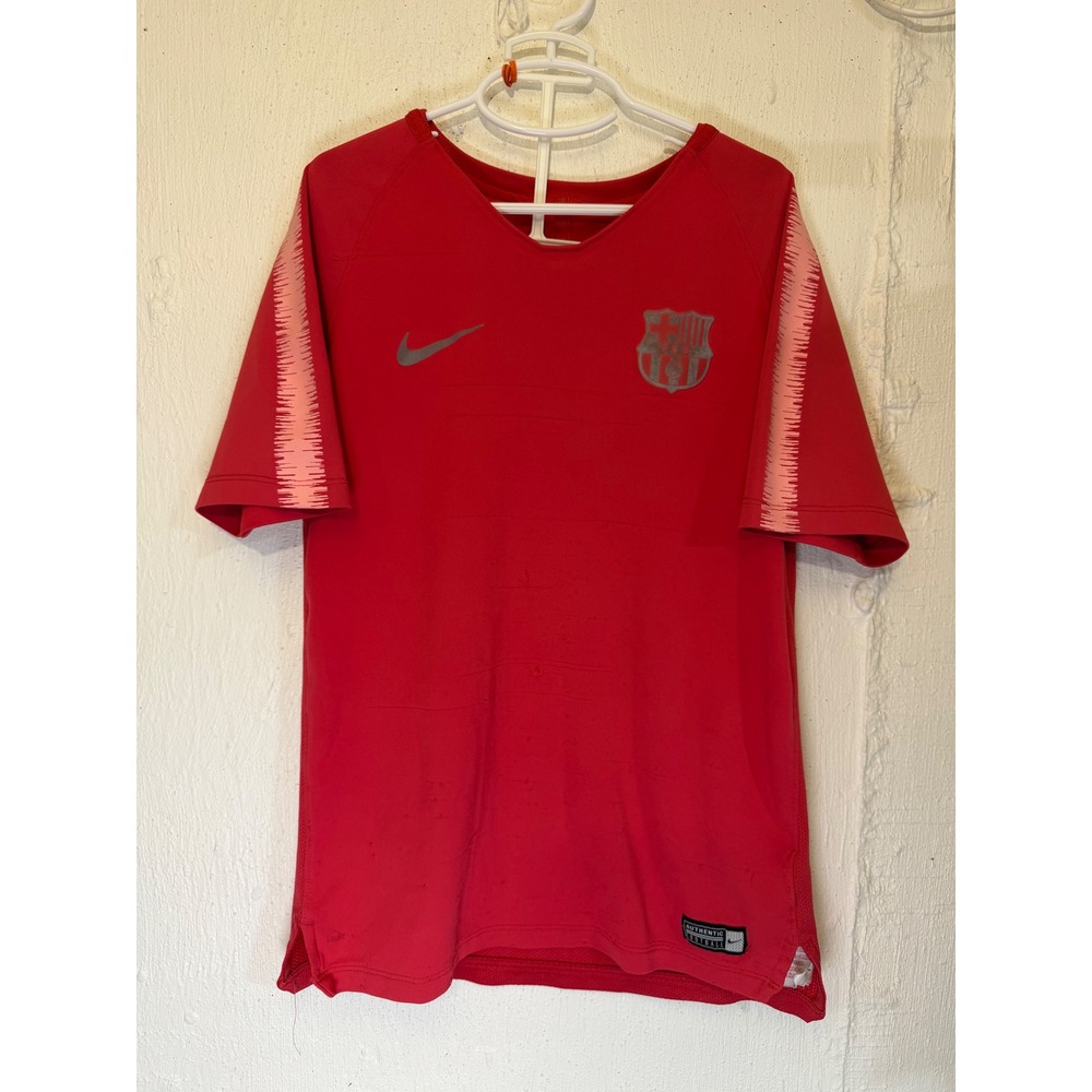 Nike FC Barcelona Kids Red Dri-FIT Training Jersey Soccer Shirt Size L 147-158cm